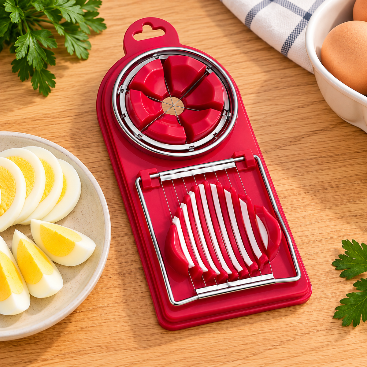Stainless Steel Egg Slicer – Multifunctional Egg Cutter