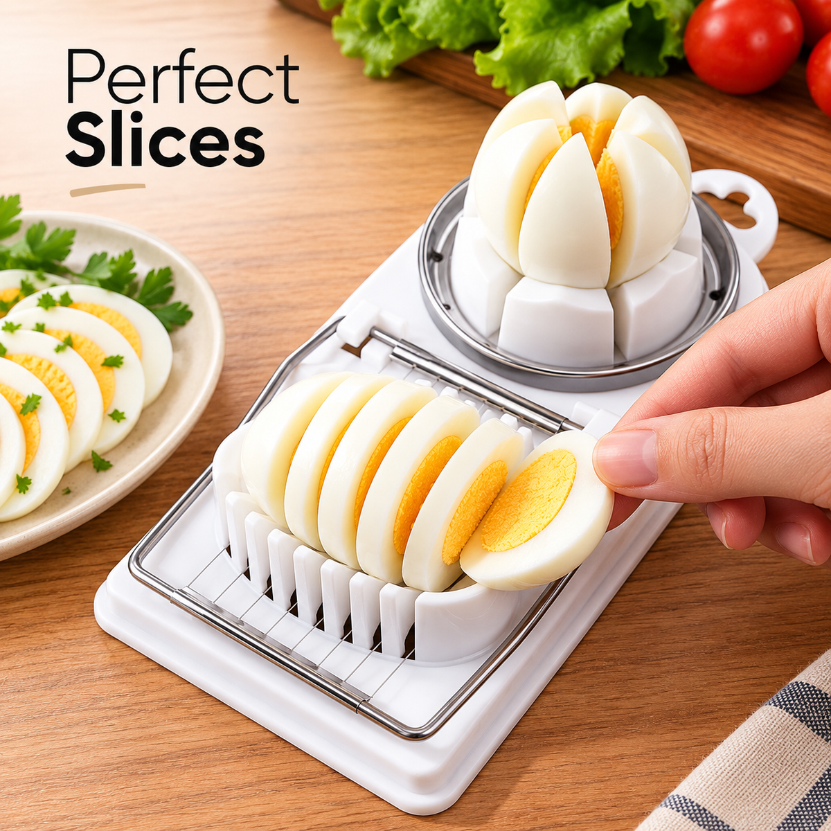 Stainless Steel Egg Slicer – Multifunctional Egg Cutter